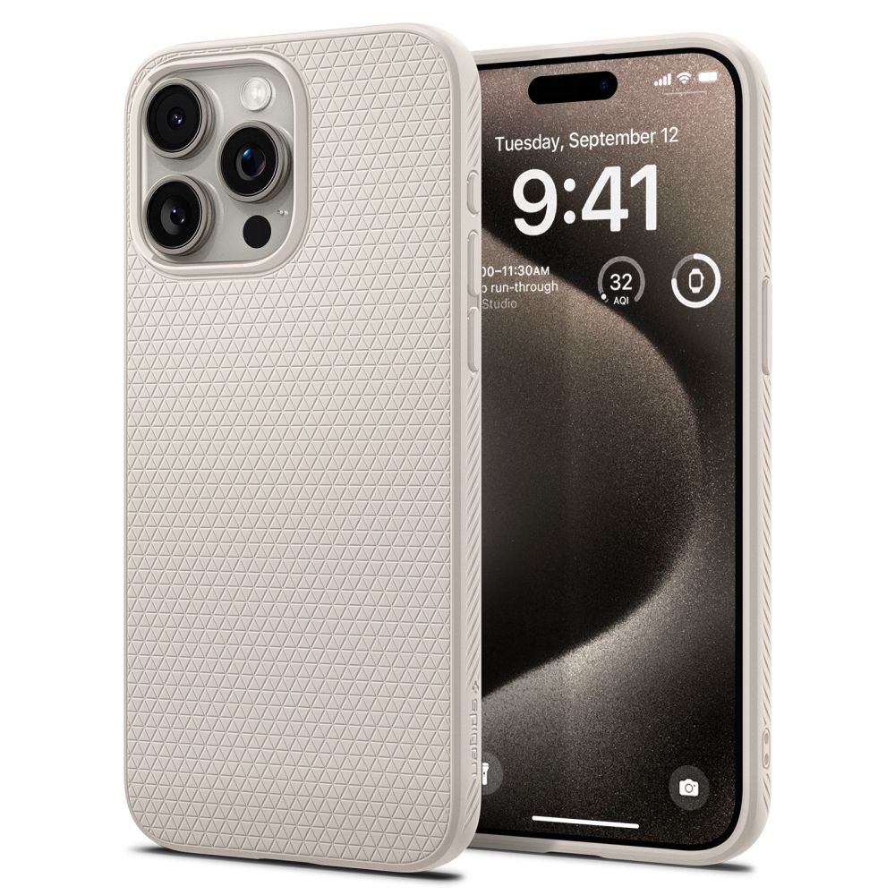 iPhone 15 Pro Max  Case Liquid Air Natural Titanium