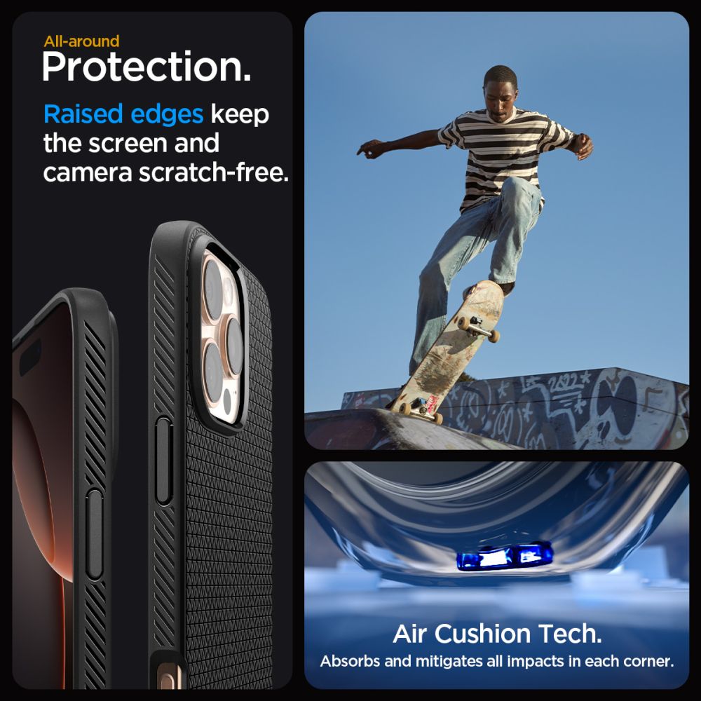 iPhone 16 Pro Max Case Liquid Air Matte Black