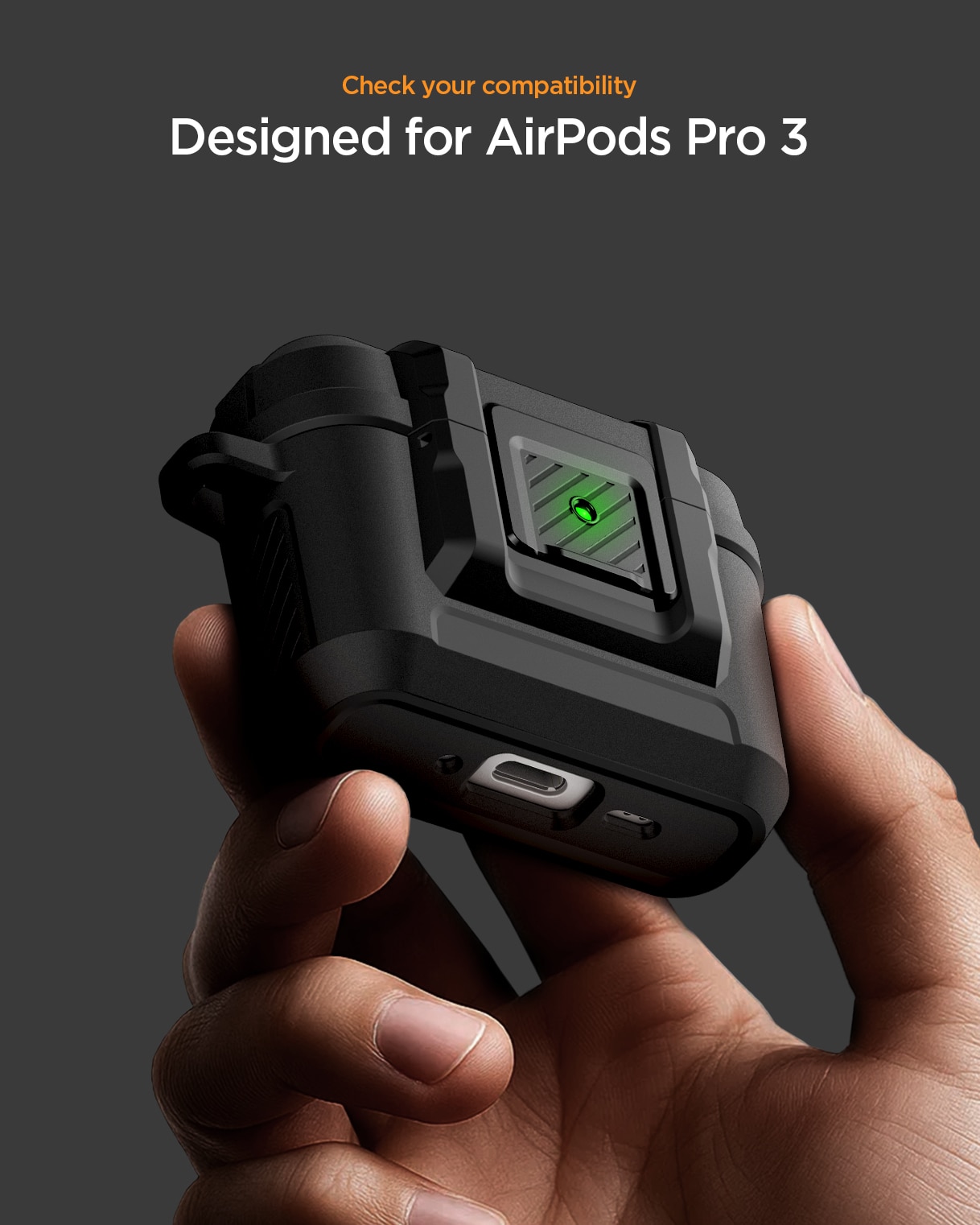 Lock Fit Cover Apple AirPods Pro 3 Matte Black