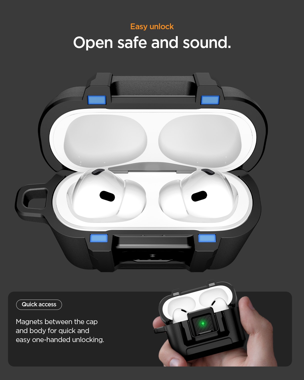 Lock Fit Cover Apple AirPods Pro 3 Matte Black