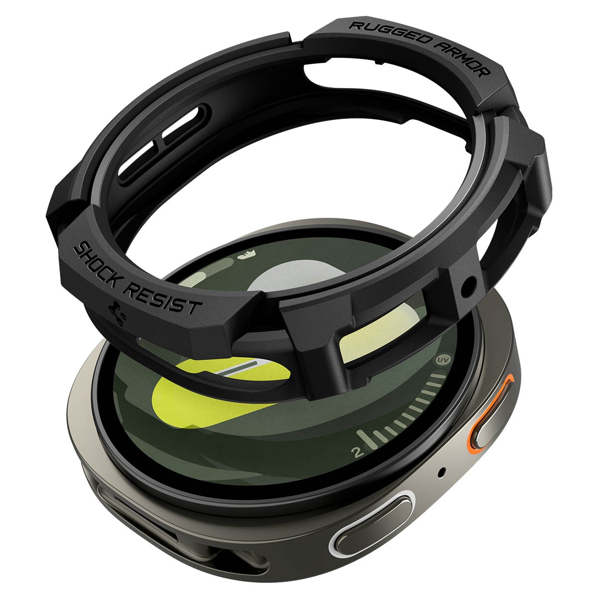 Samsung Galaxy Watch 8 44mm Case Rugged Armor Black