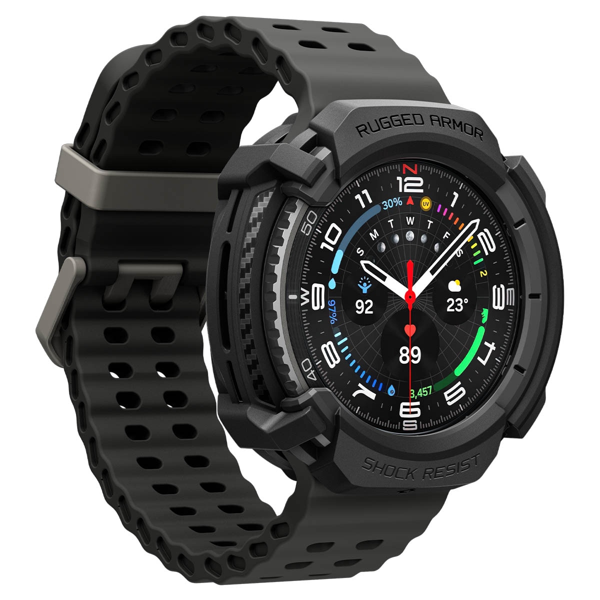 Samsung Galaxy Watch 8 Classic Case Rugged Armor Black