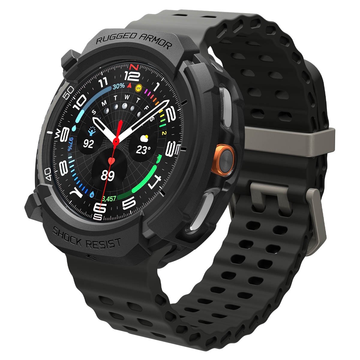 Samsung Galaxy Watch 8 Classic Case Rugged Armor Black