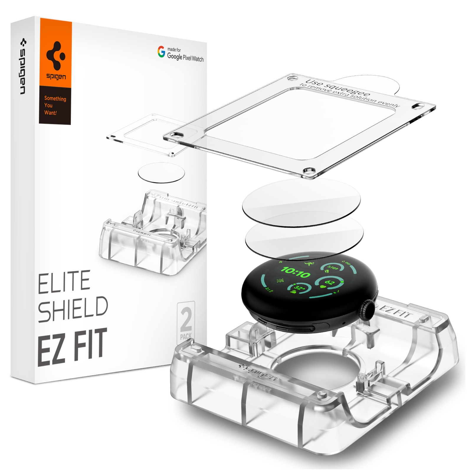 Google Pixel Watch 3 41mm Screen Protector EliteShield EZ Fit (2-pack)