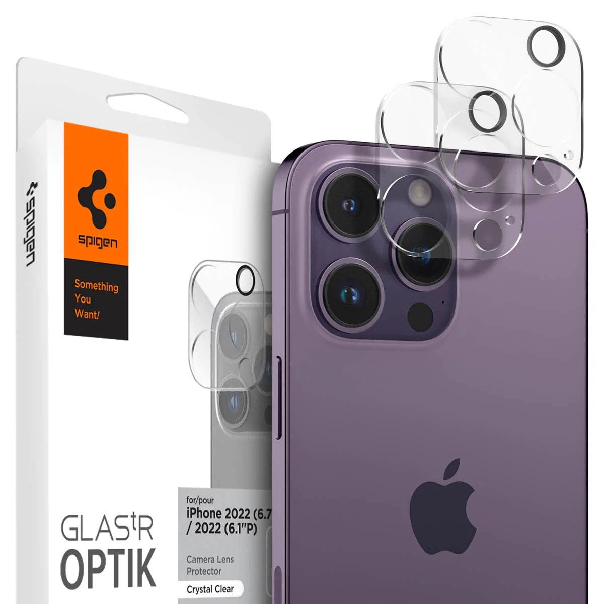 iPhone 14 Pro Optik Lens Protector Crystal Clear (2-pack)