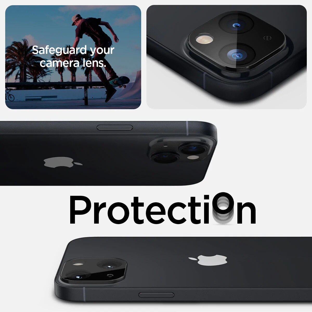 iPhone 14 Optik Lens Protector Black (2-pack)