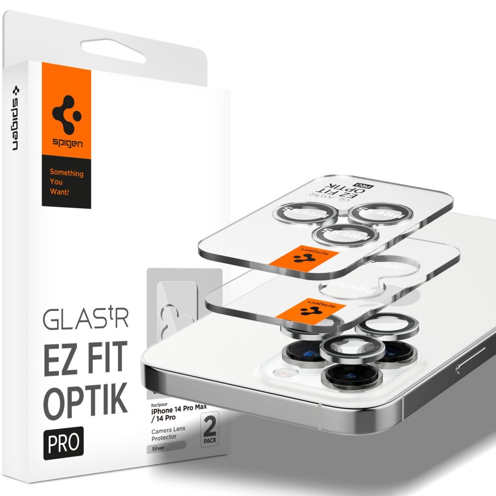 iPhone 14 Pro Max EZ Fit Optik Pro Lens Protector (2-pack) Silver