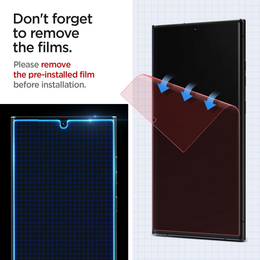 Samsung Galaxy S23 Ultra Screen Protector GLAS.tR Platinum HD Tray