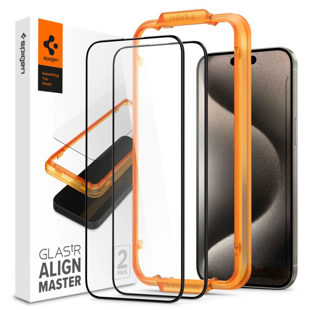 iPhone 15 Pro Max AlignMaster GLAS.tR Full Cover (2-pack)