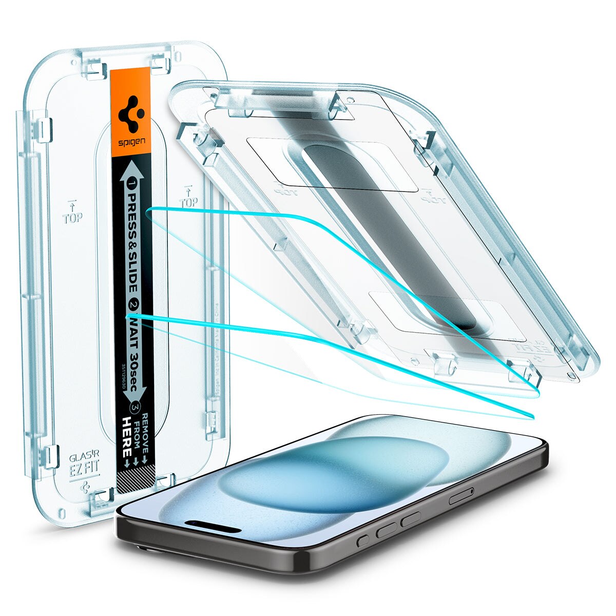 iPhone 15 Screen Protector GLAS.tR EZ Fit (2-pack)