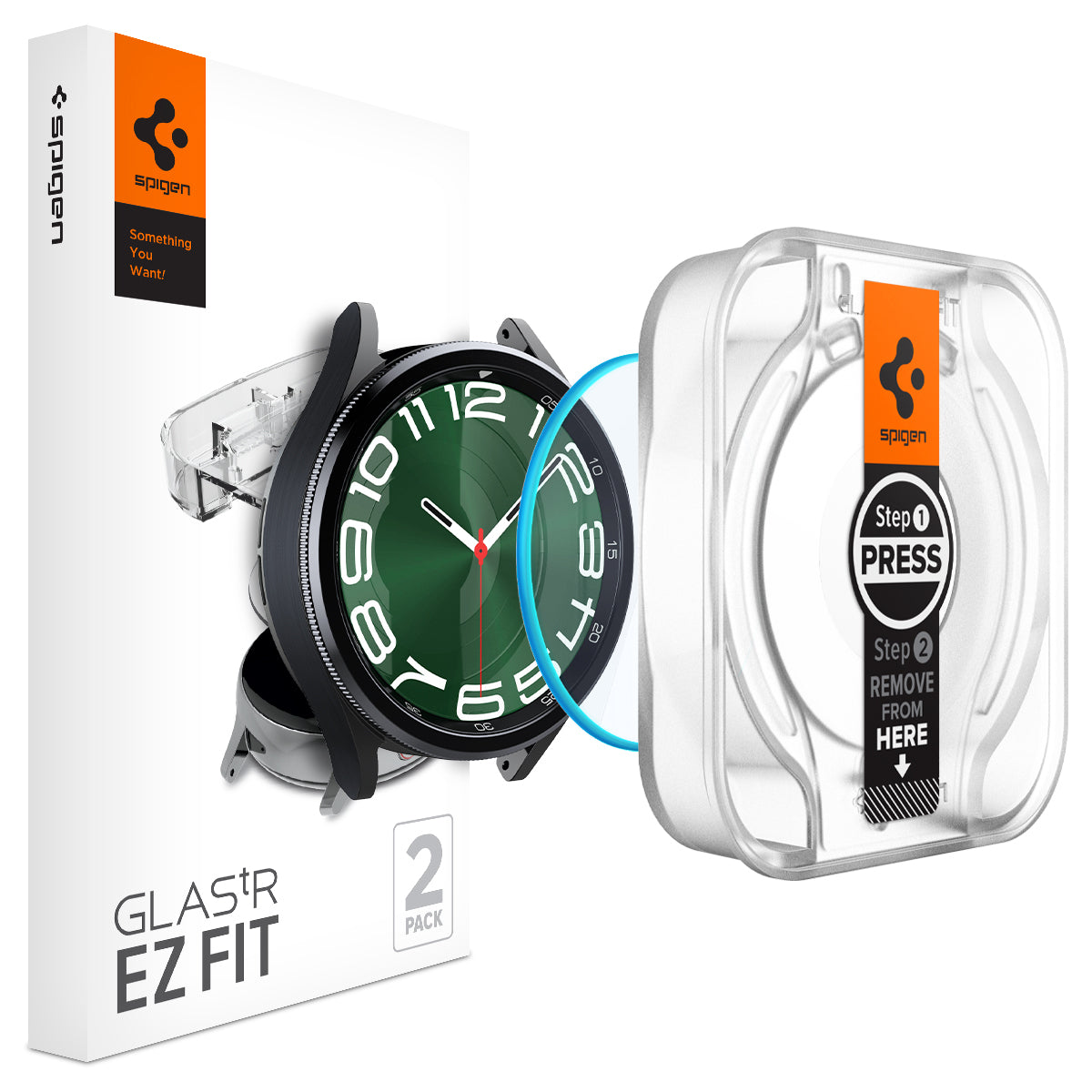 Samsung Galaxy Watch 6 Classic 47mm Screen Protector EZ Fit GLAS.tR (2-pack)