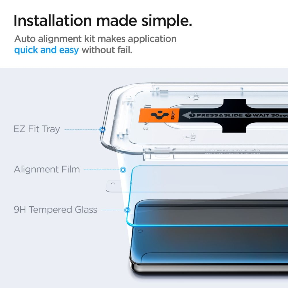 Samsung Galaxy S24 Screen Protector GLAS.tR EZ Fit (2-pack)