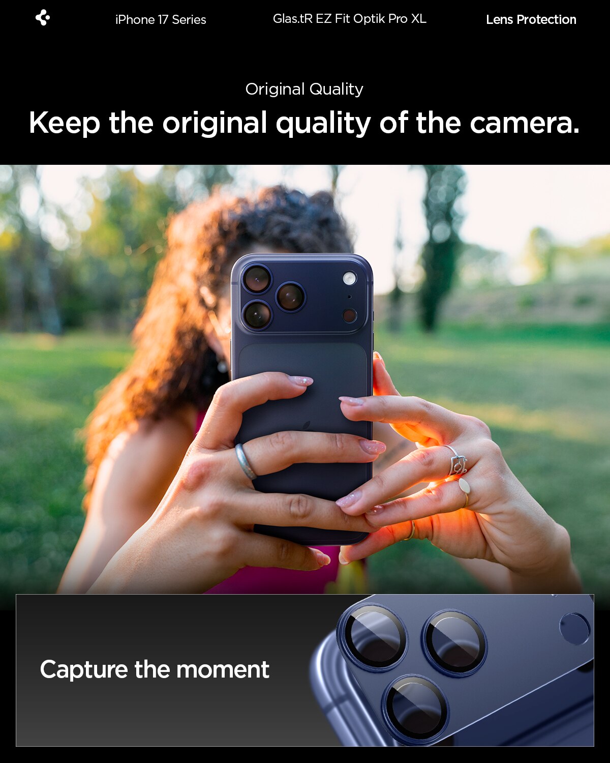 iPhone 17 Pro Glas.tR EZ Fit Optik Pro XL  Blå