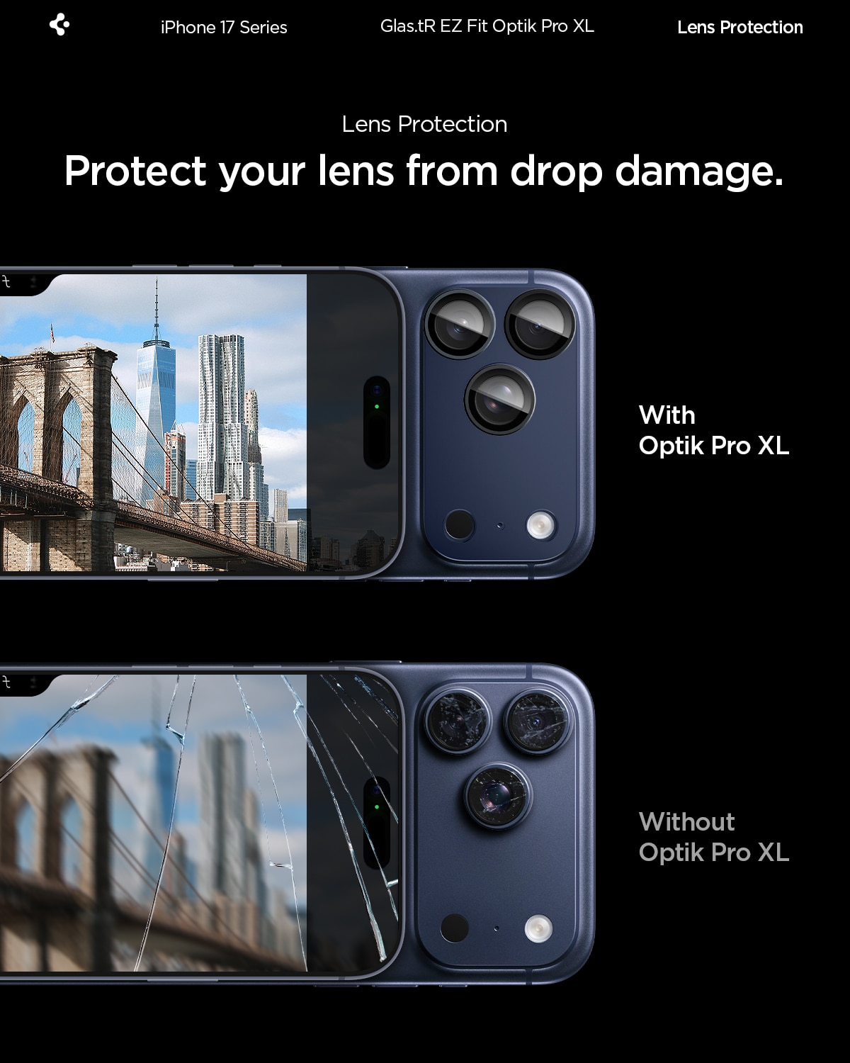 iPhone 17 Pro Glas.tR EZ Fit Optik Pro XL  Blå