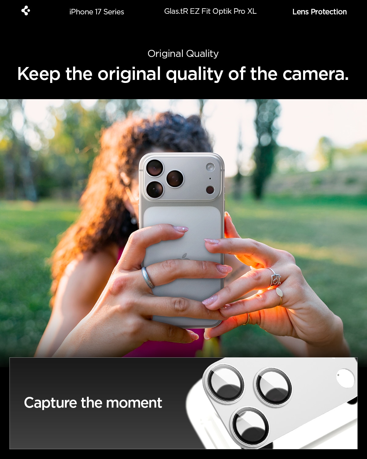 iPhone 17 Pro Glas.tR EZ Fit Optik Pro XL  Sølv