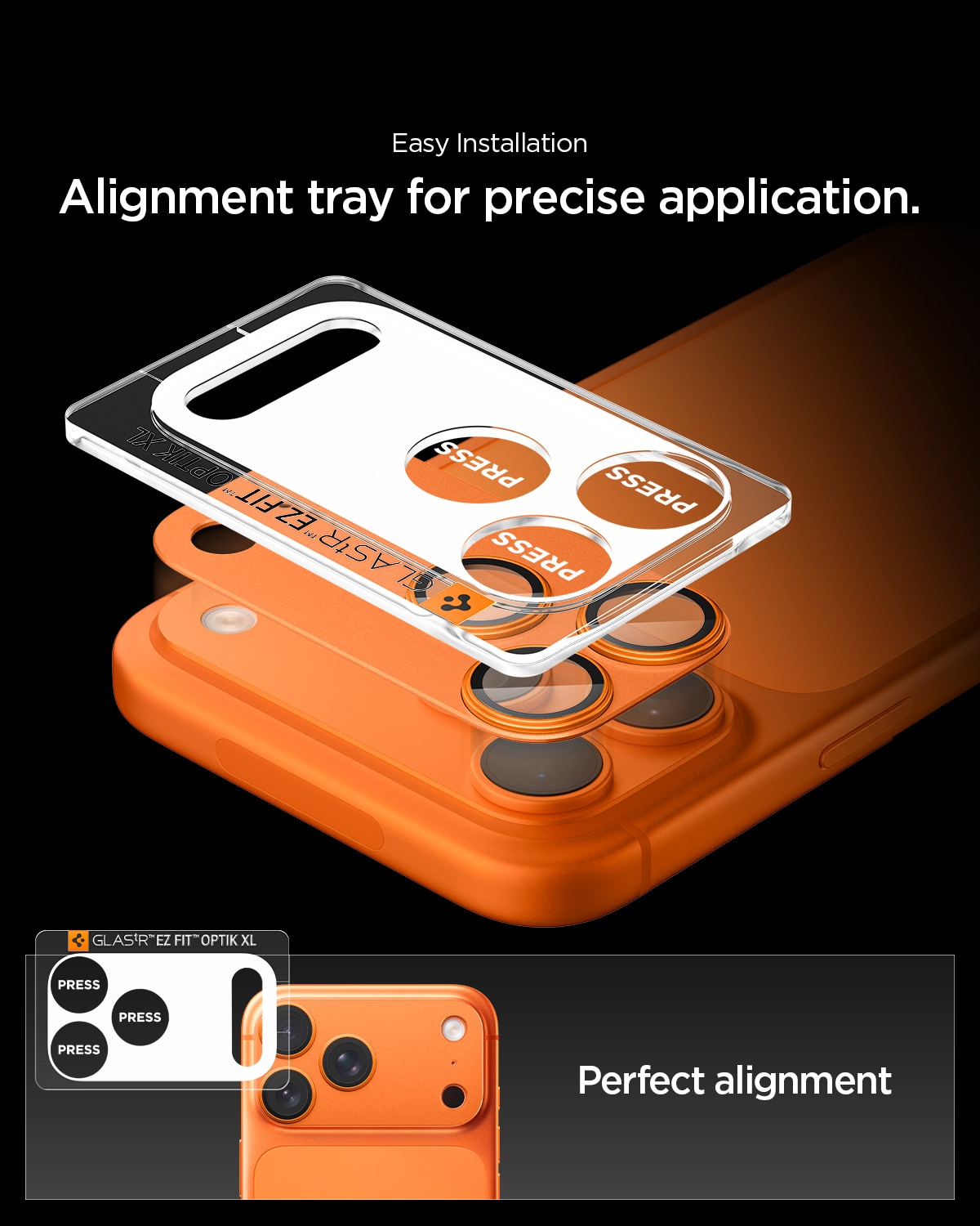 iPhone 17 Pro Max Glas.tR EZ Fit Optik Pro XL  Orange