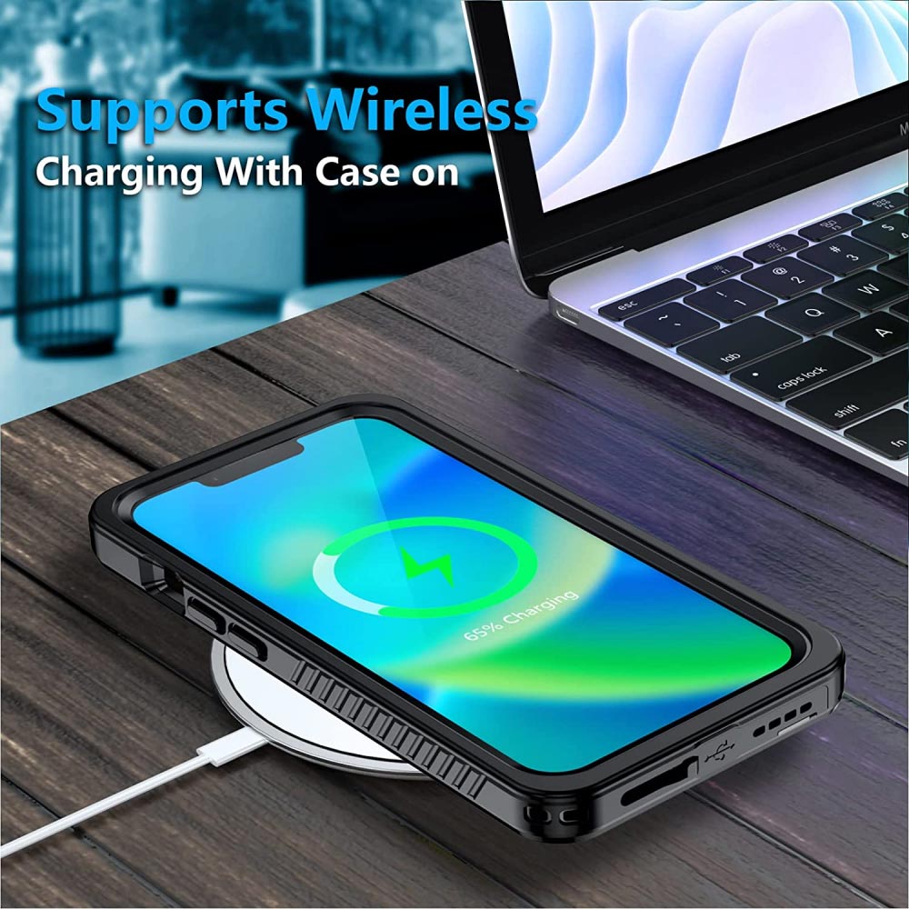 AMN Waterproof Case MagSafe iPhone 15 Black