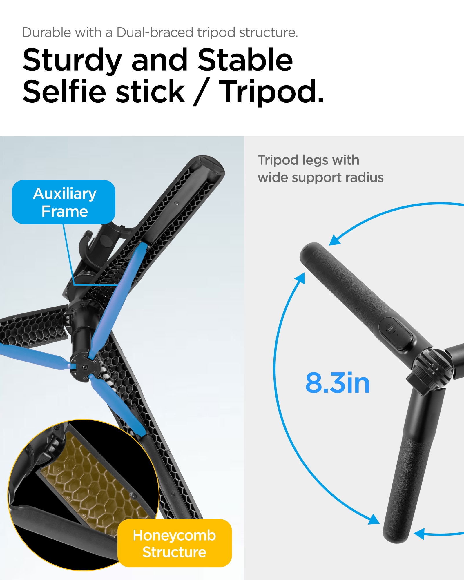 S560W Tripod Selfie Stick Black