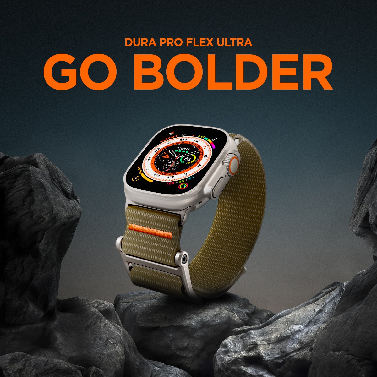 DuraPro Flex Ultra Apple Watch 45mm Series 9 Khaki