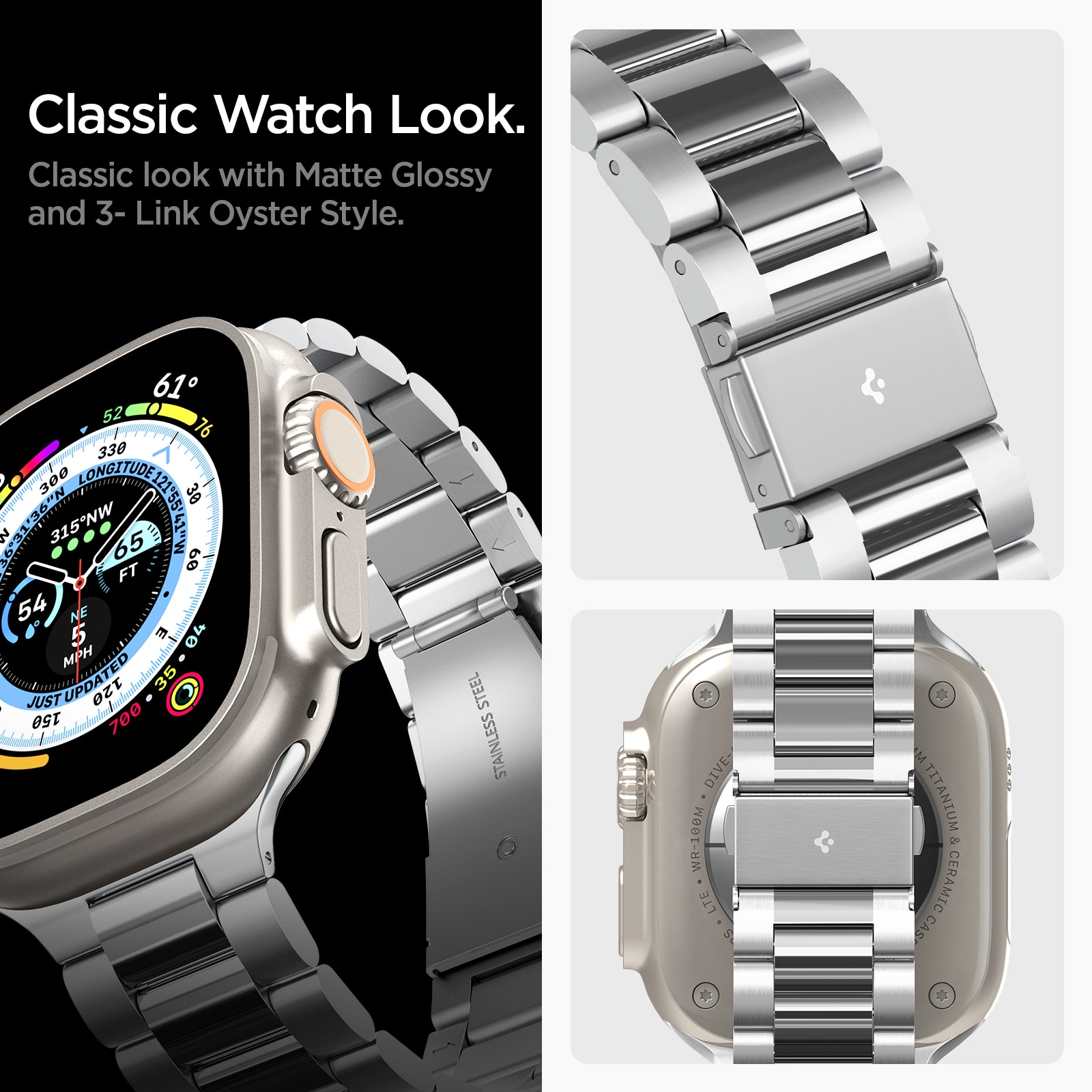 Apple Watch Ultra 49mm  Armbånd Modern Fit 316L Silver