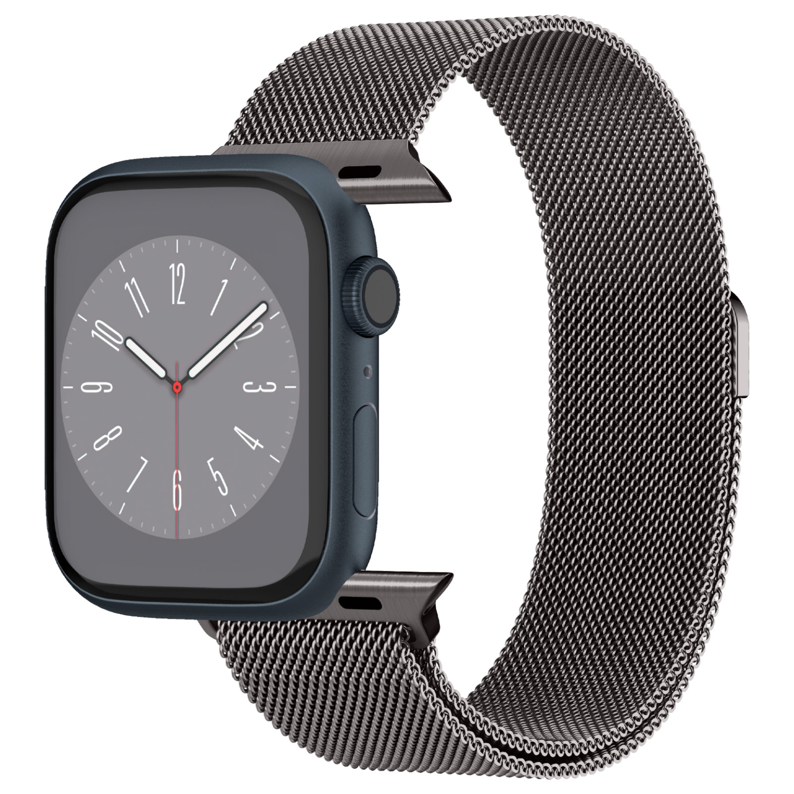 Apple Watch 45mm Series 9 Armbånd Metal Fit Graphite