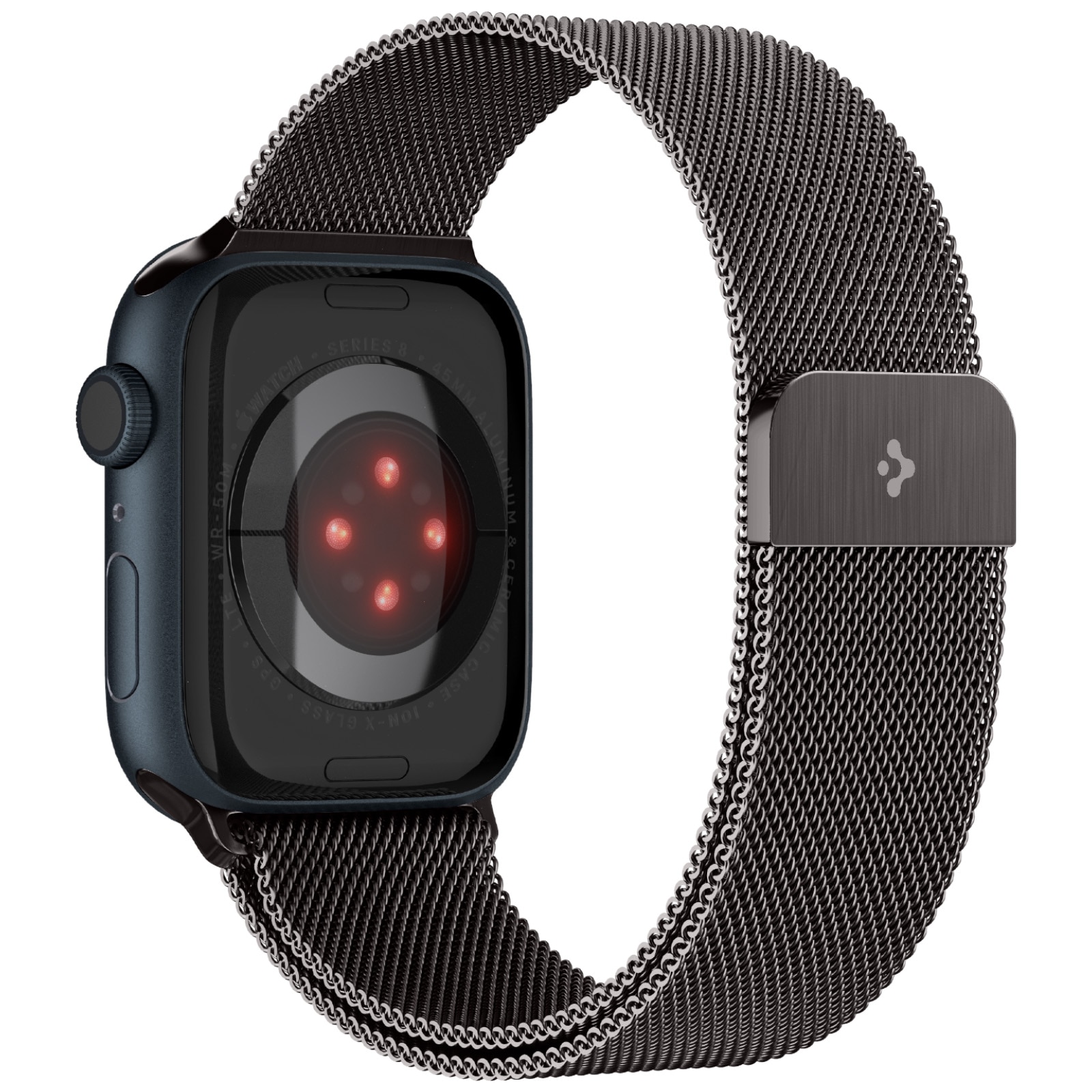 Apple Watch 45mm Series 7 Armbånd Metal Fit Graphite