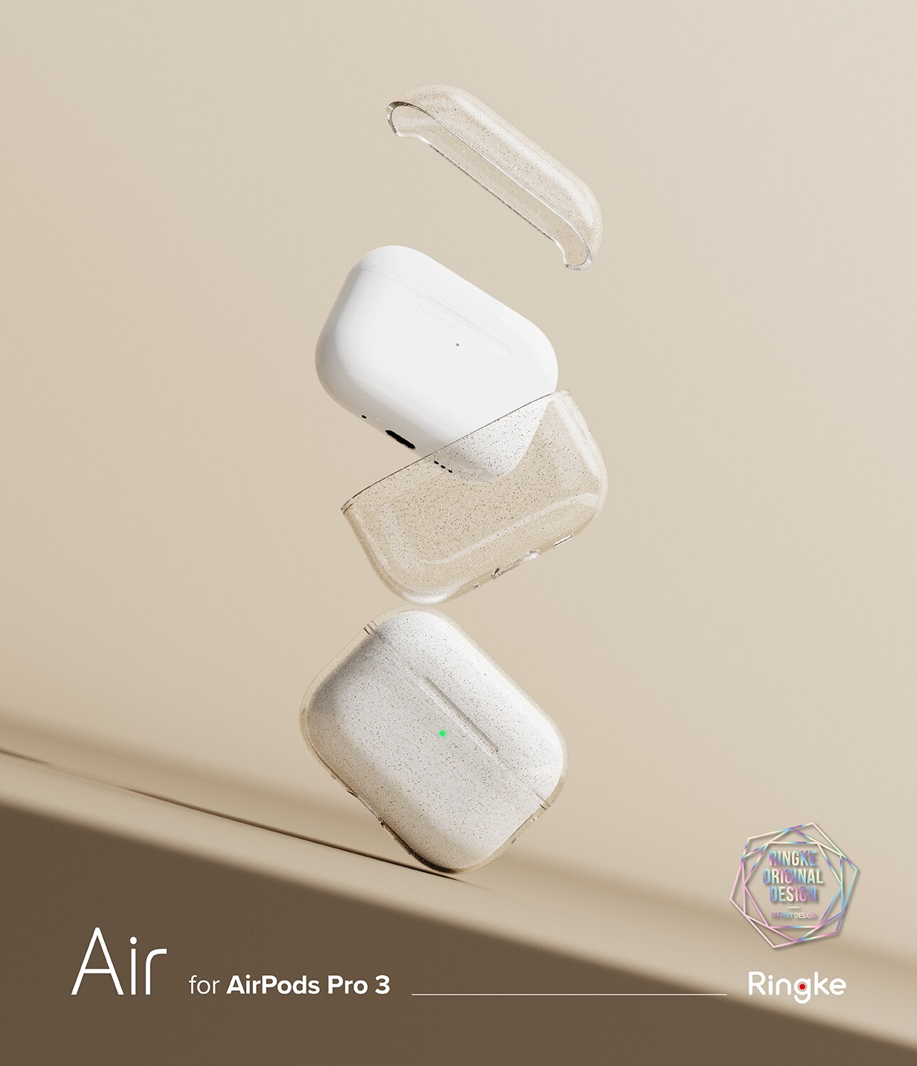 Air Case Apple AirPods Pro 3 Glitter Clear