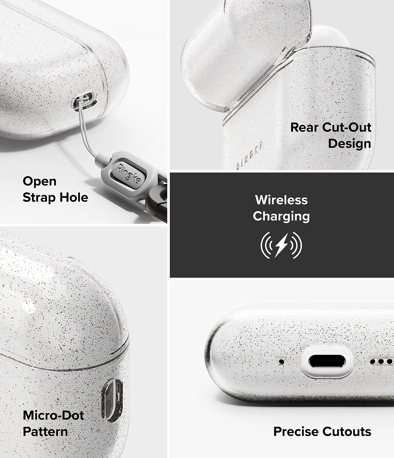 Air Case Apple AirPods Pro 3 Glitter Clear