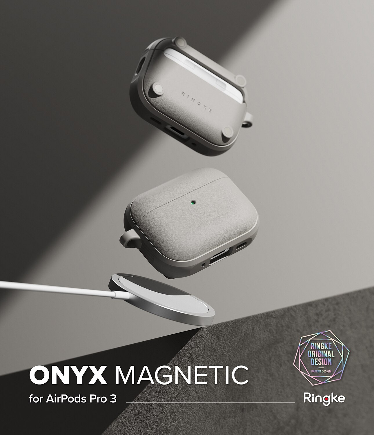 Onyx Magnetic Case Apple AirPods Pro 3 Warm Gray