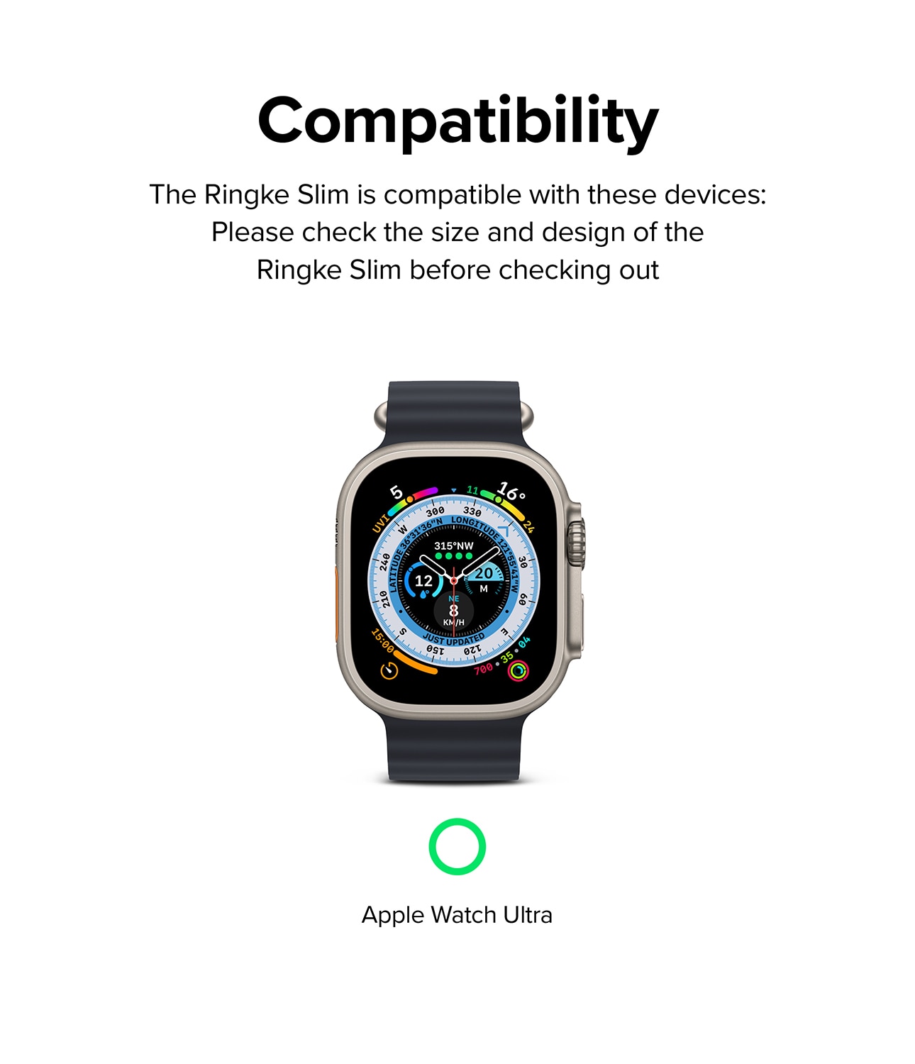 Slim Case (2-pack) Apple Watch Ultra 49mm Matte Black & Clear
