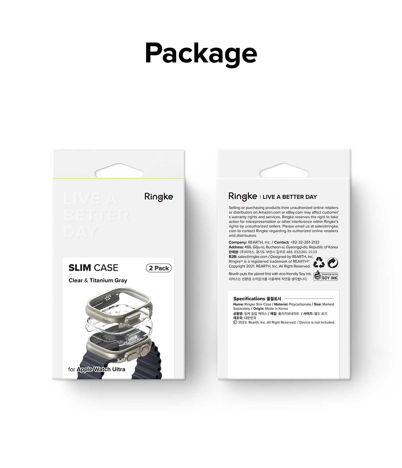 Slim Case (2-pack) Apple Watch Ultra 49mm 2nd Gen Flerfarvet/mønster
