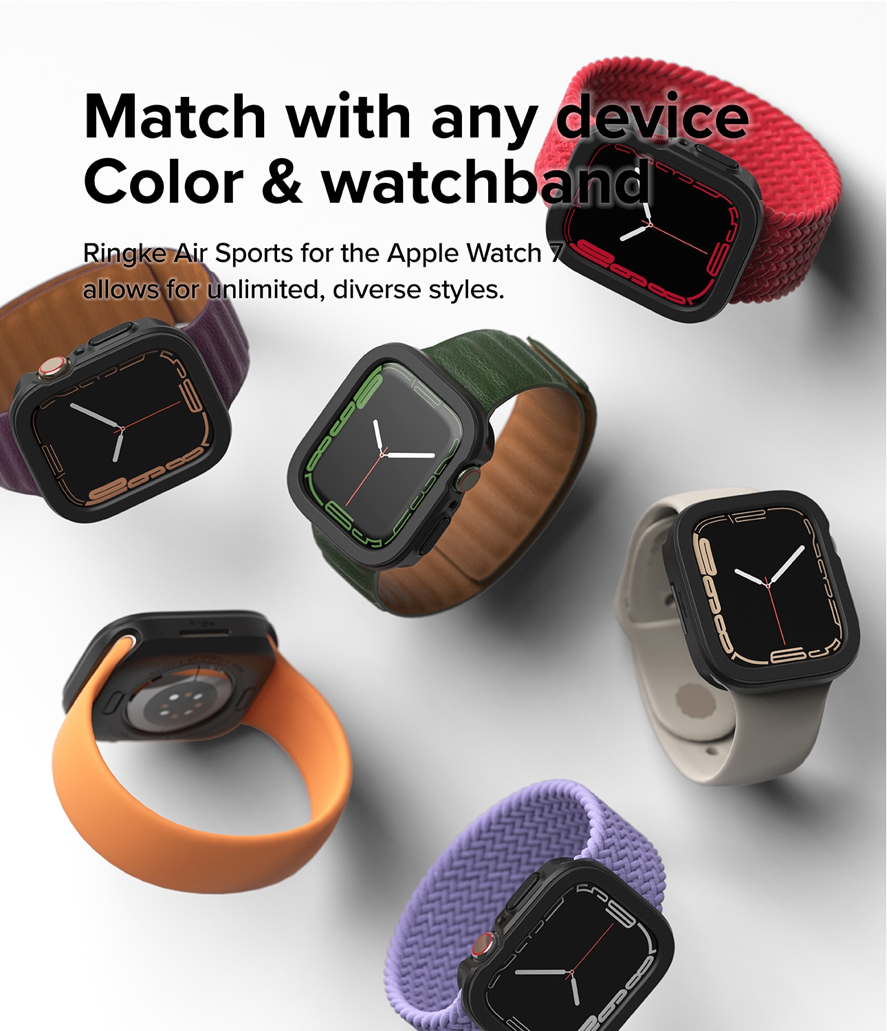 Air Sports Case Apple Watch 45mm Series 8 Black