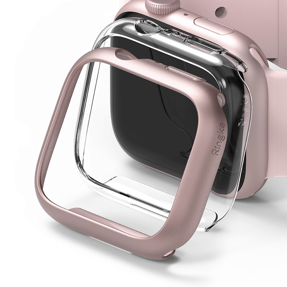 Slim Case (2-pack) Apple Watch 41mm Series 8 Pink & Clear