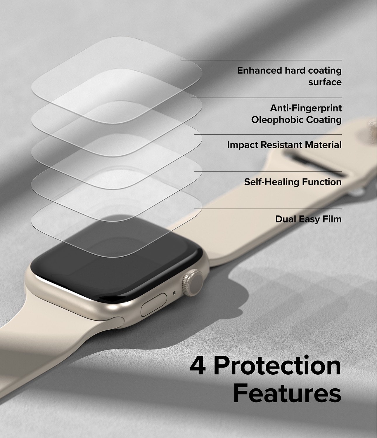 Dual Easy Screen Protector (3-pack) Apple Watch 41mm Series 8