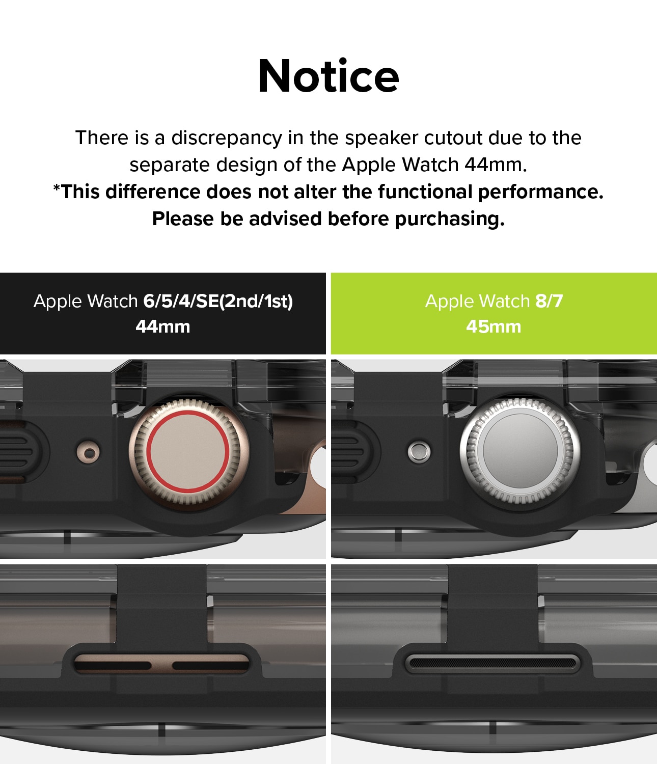 Fusion Bumper Apple Watch 44mm Black