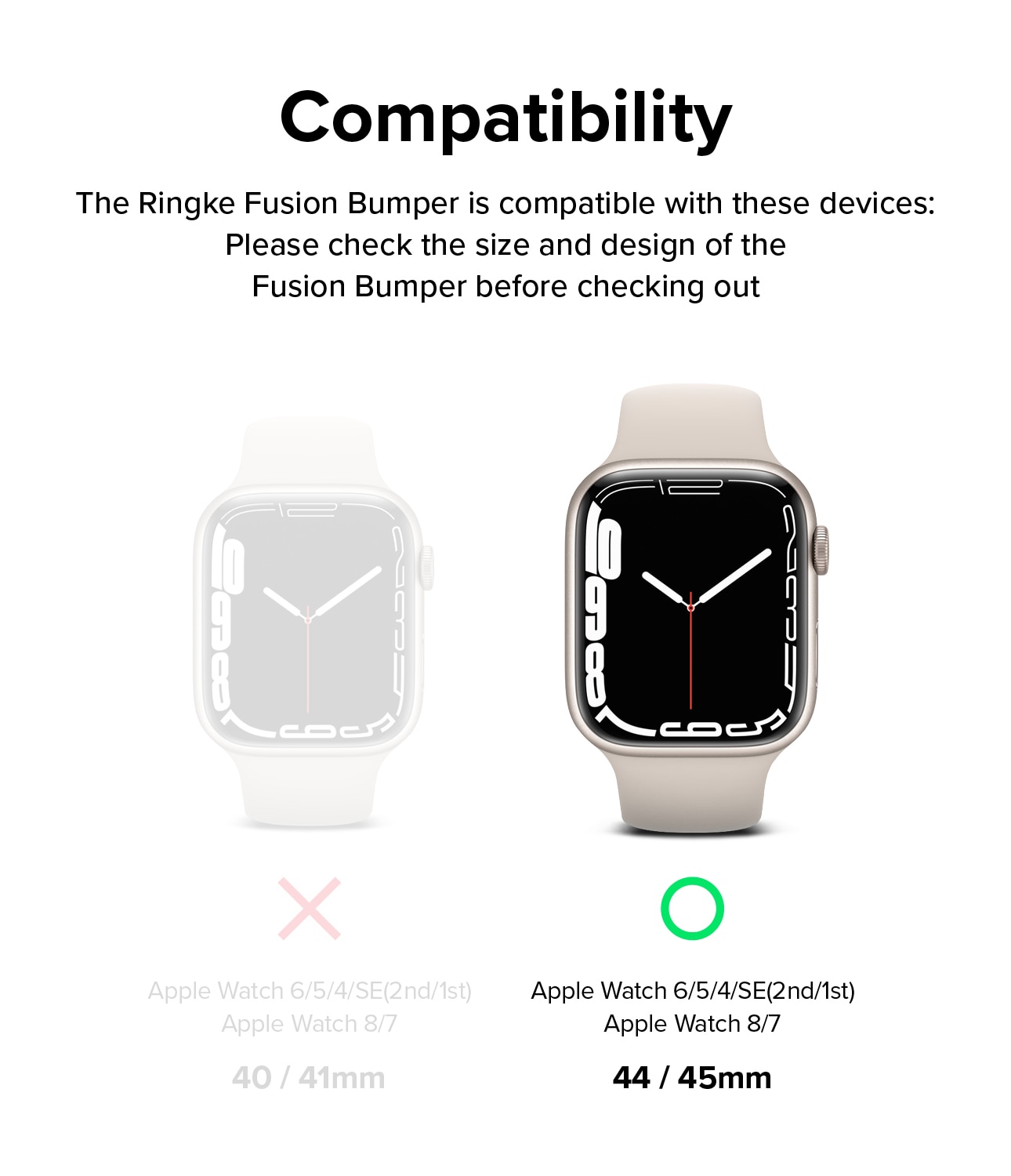 Fusion Bumper Apple Watch 44mm White