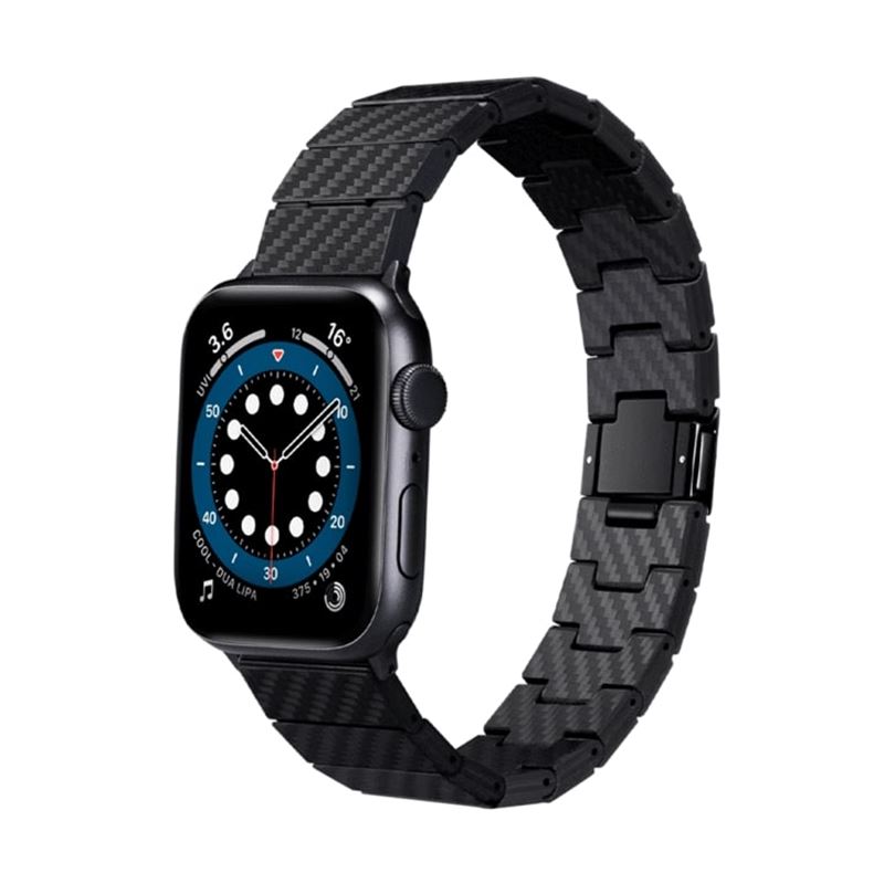 Apple Watch 42/44/45 mm Armbånd Modern Carbon Fiber Black
