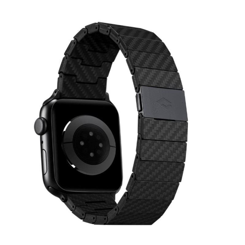 Apple Watch SE 44mm Armbånd Modern Carbon Fiber Black