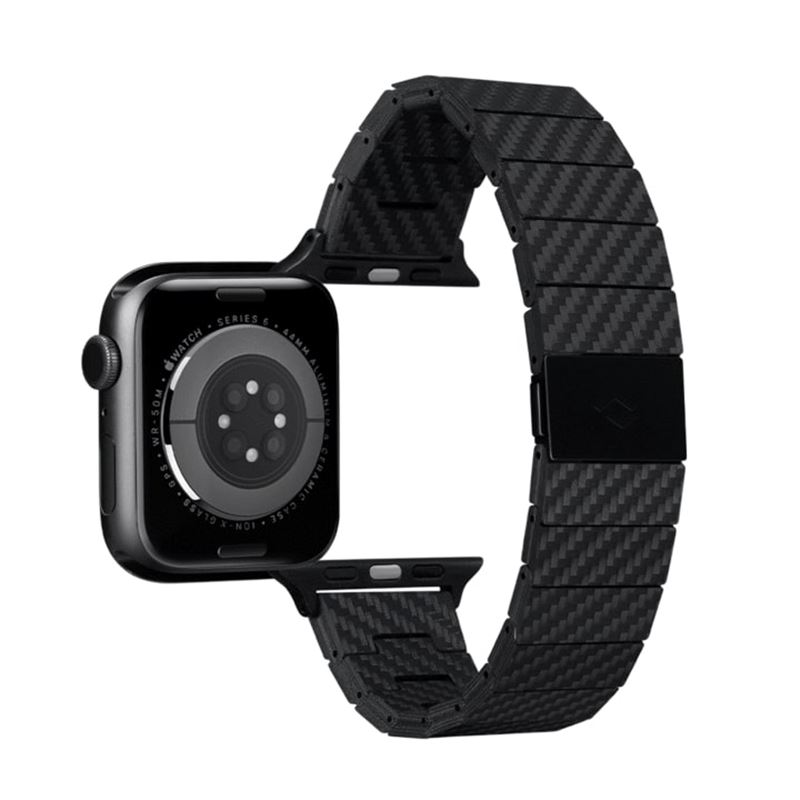 Apple Watch 45mm Series 8 Armbånd Modern Carbon Fiber Black