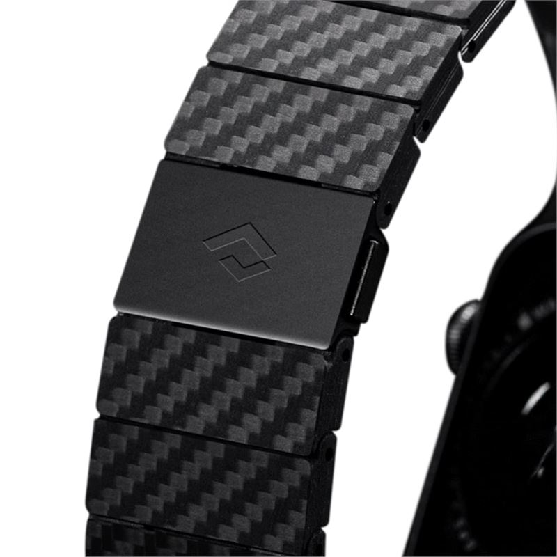 Apple Watch 45mm Series 8 Armbånd Modern Carbon Fiber Black