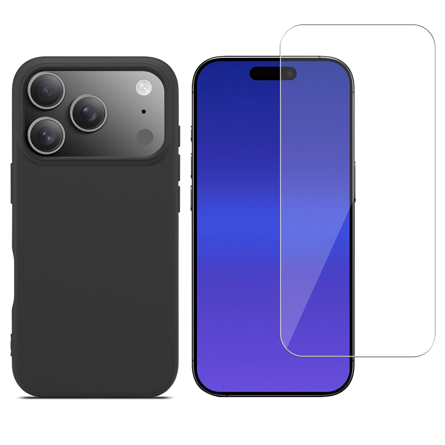 iPhone 17 Pro Kit TPU-cover MagSafe og skærmbeskyttelse i glas Sort
