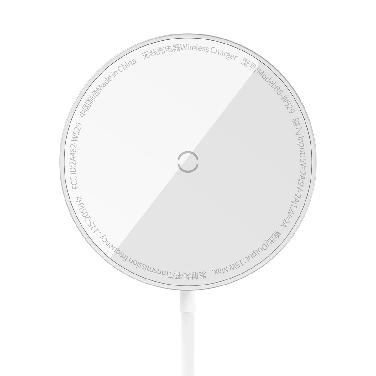 Simple Mini3 Trådløs Induktionsoplader MagSafe 15W sølv