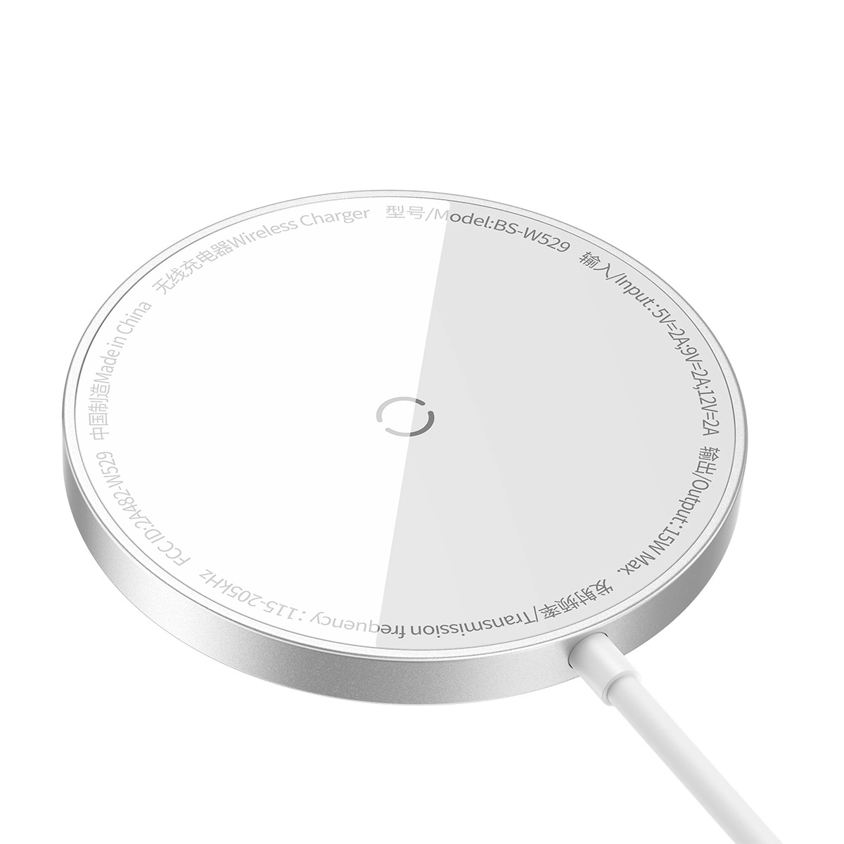 Simple Mini3 Trådløs Induktionsoplader MagSafe 15W sølv