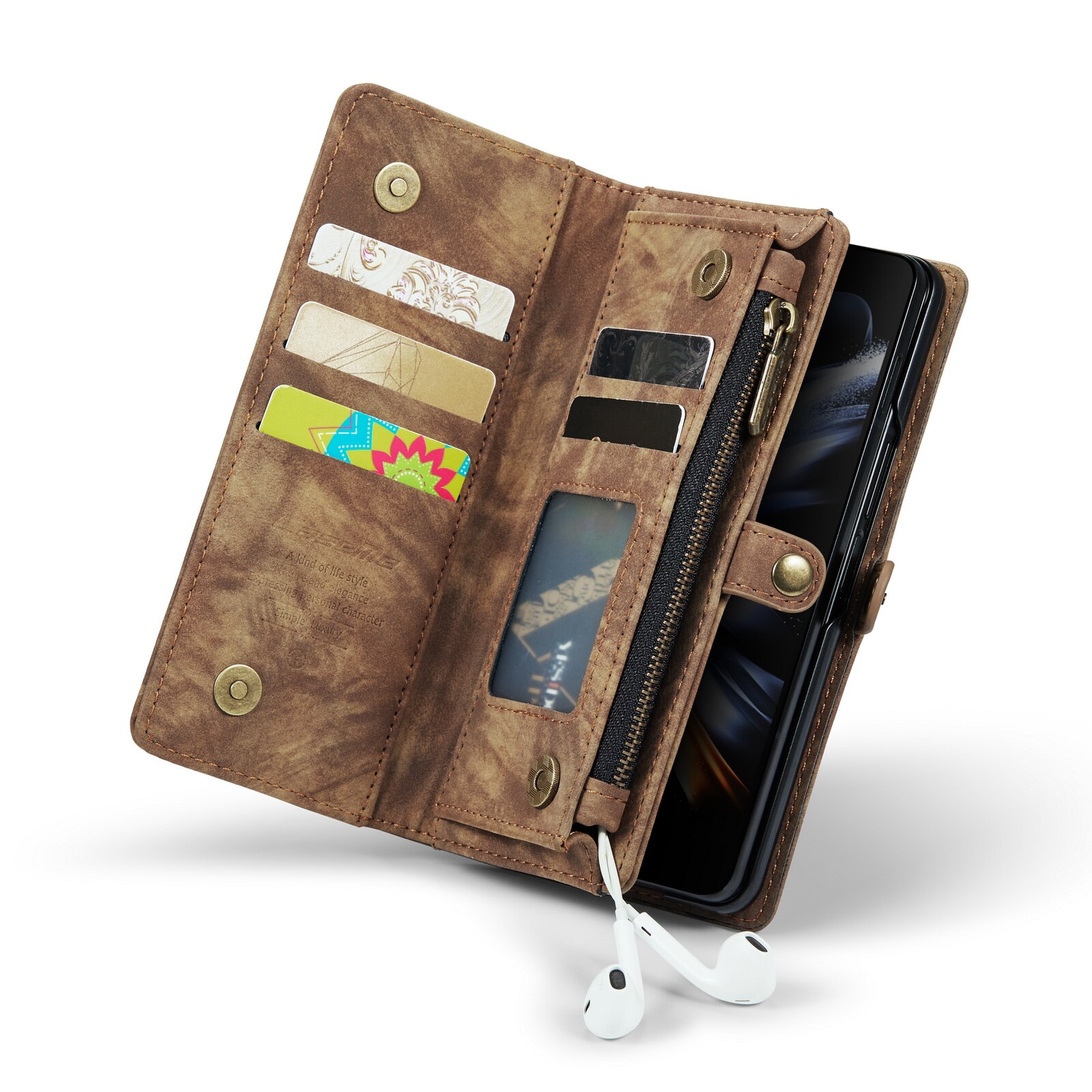 Multi-slot Mobiltaske Samsung Galaxy Z Fold 4 brun