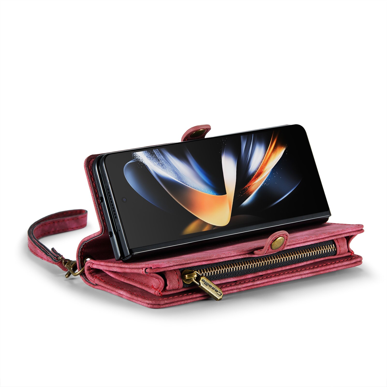Multi-slot Mobiltaske Samsung Galaxy Z Fold 5 Rød