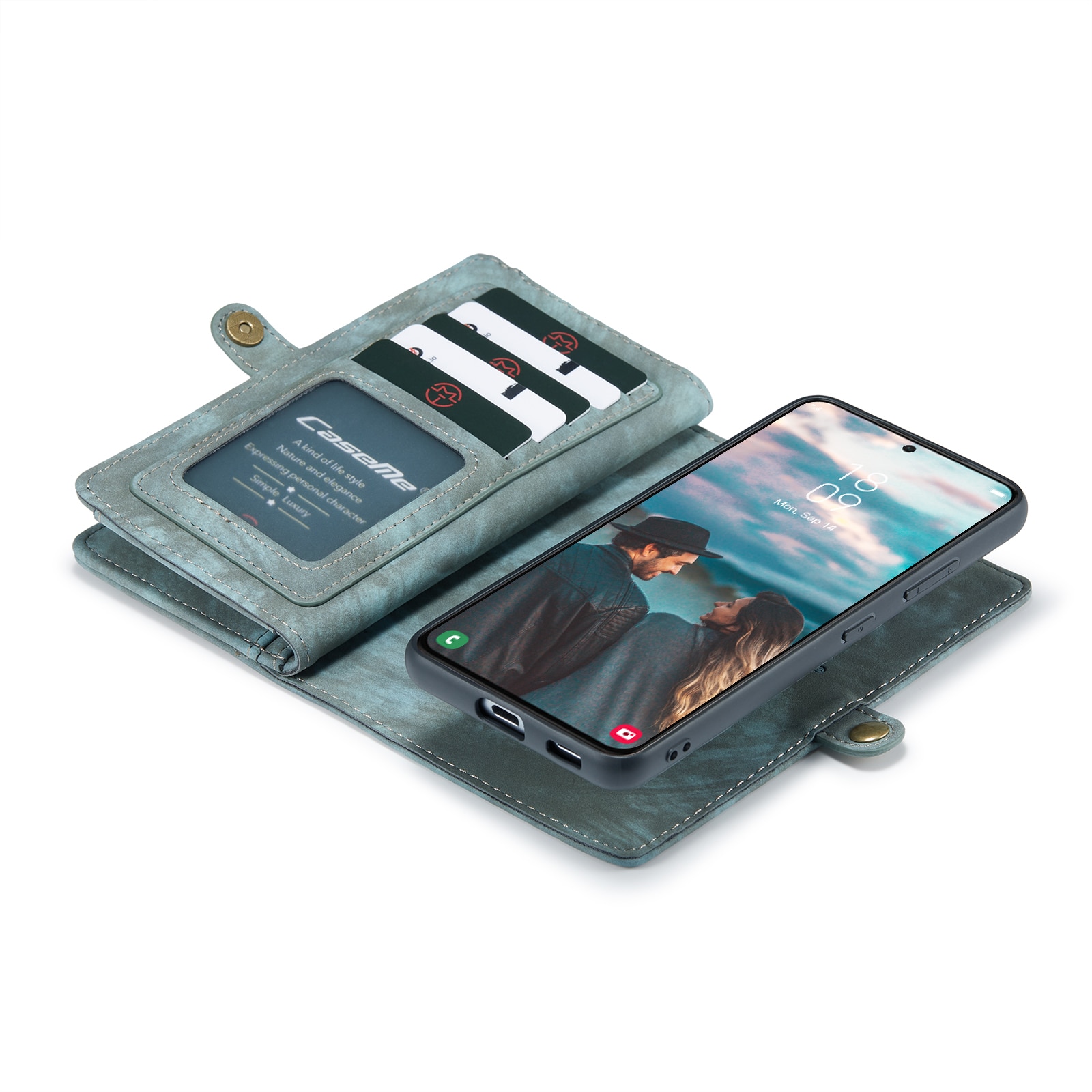 Multi-slot Mobiltaske Samsung Galaxy S22 Plus Blå