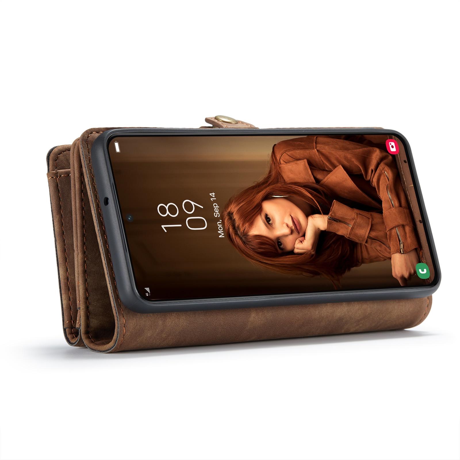 Multi-slot Mobiltaske Galaxy S22 Plus brun