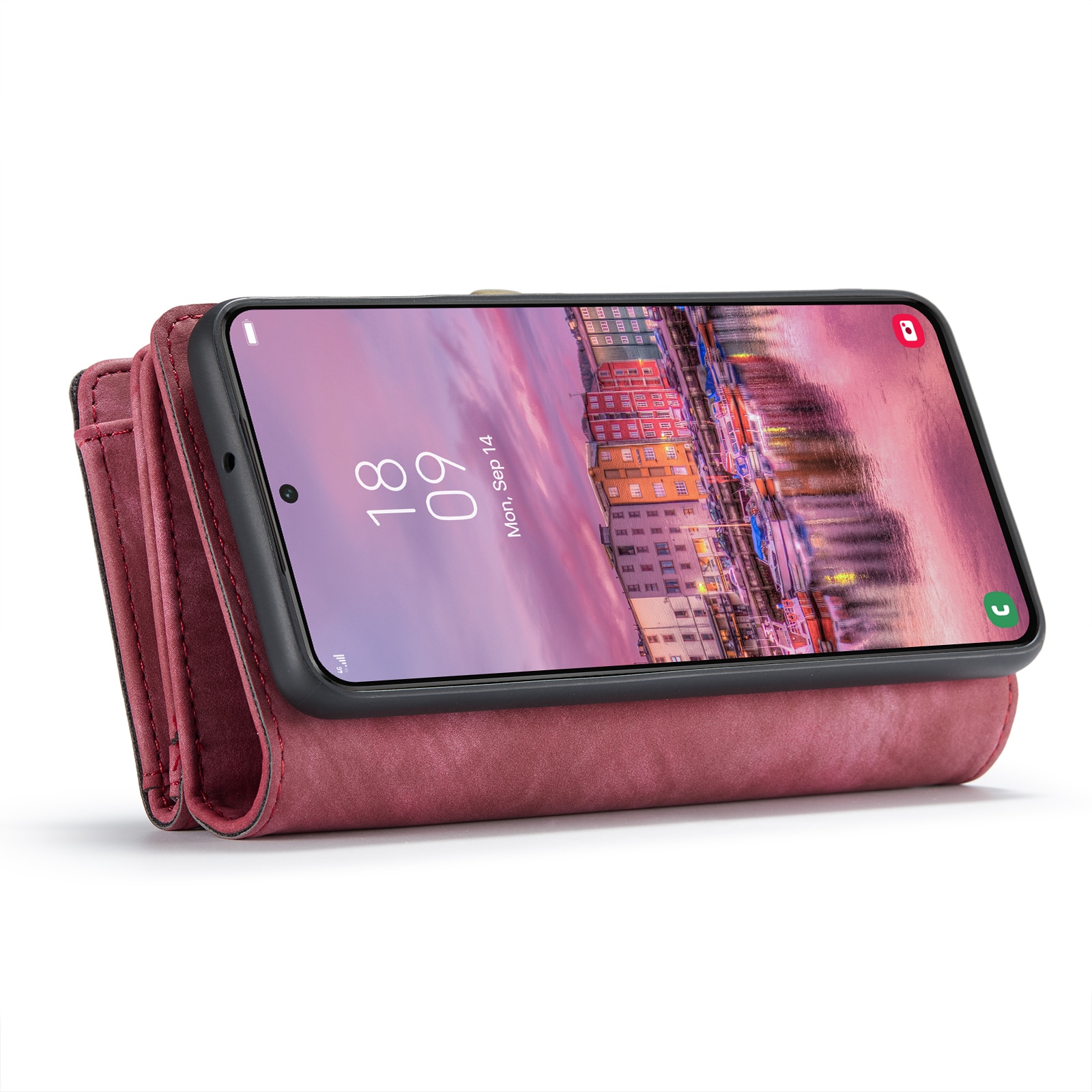 Multi-slot Mobiltaske Samsung Galaxy S22 rød