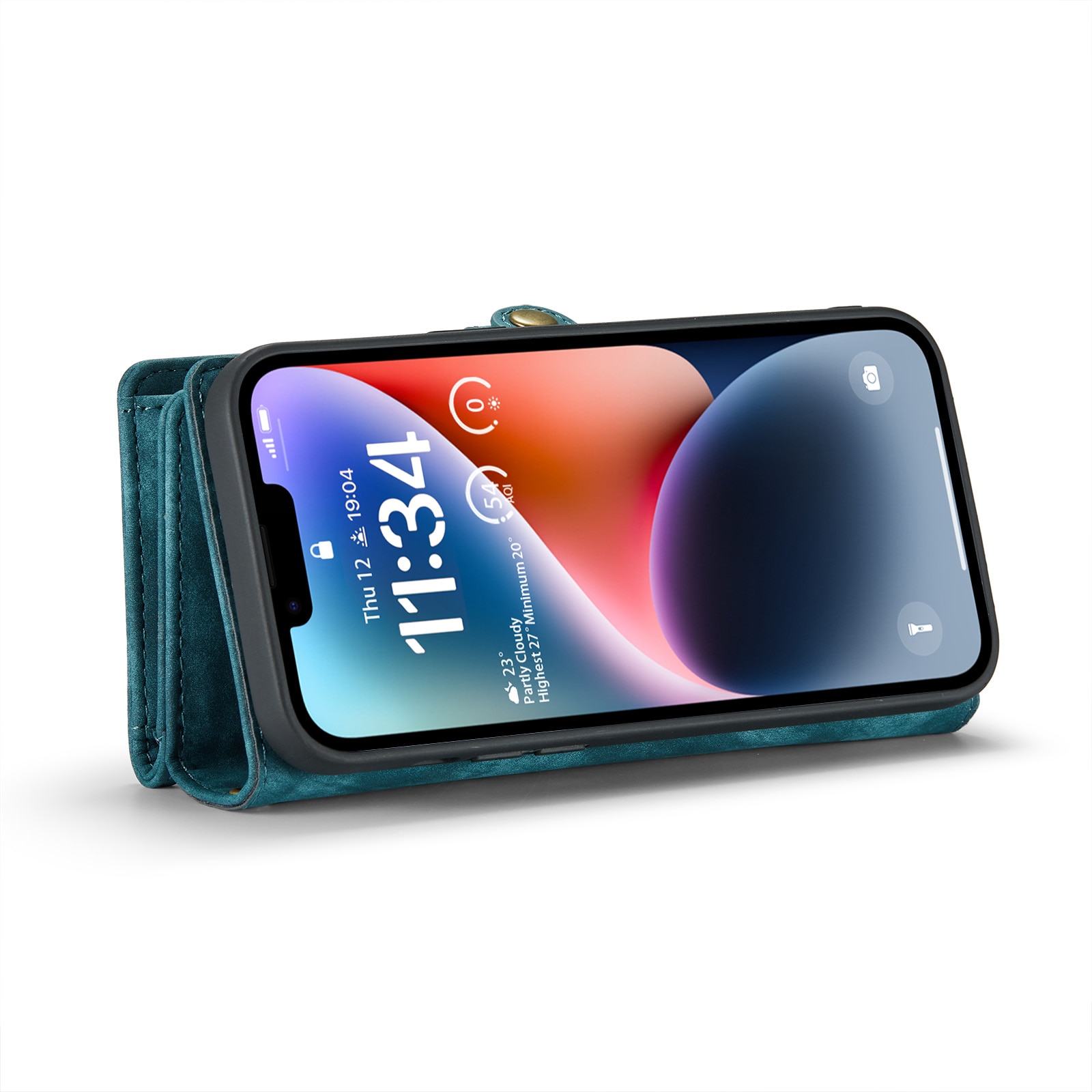 Multi-slot Mobiltaske iPhone 14 Plus blå