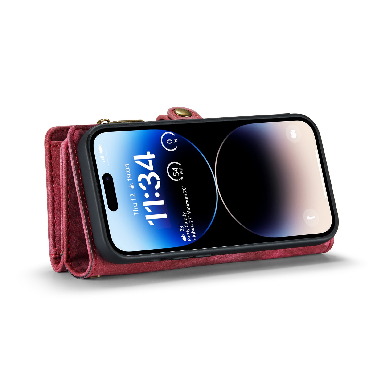 Multi-slot Mobiltaske iPhone 14 Pro rød